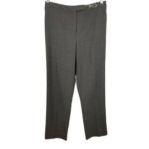 Sag Harbor Pants Women's Size 10 Straight Leg Wool Blend Gray Slacks